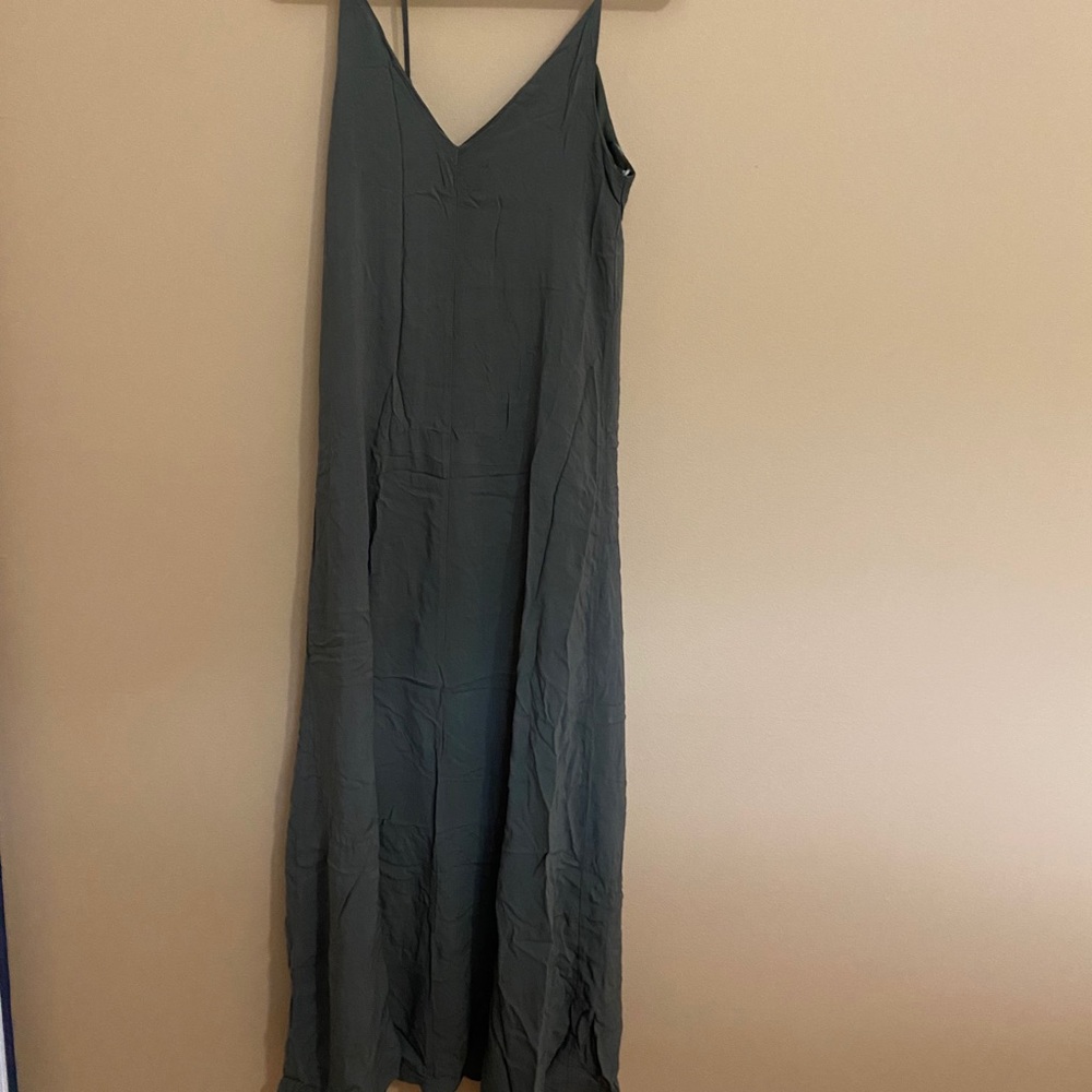 Olive green maxi dress